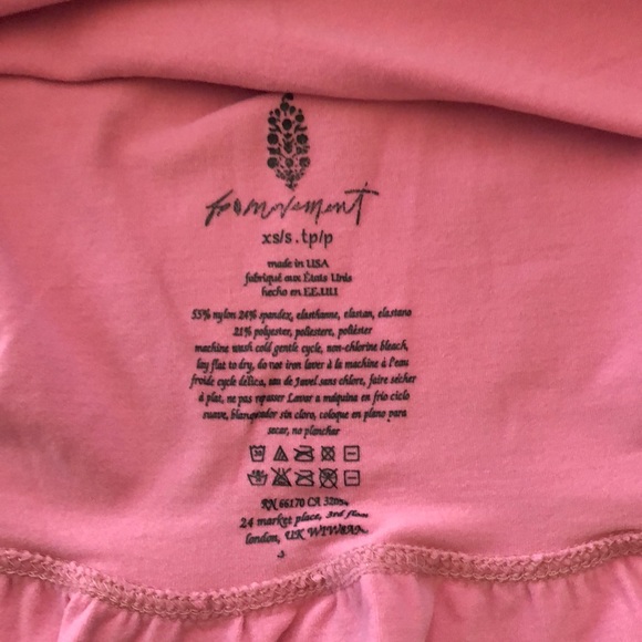 NWOT Free People Movement Ruffle Top in Pink Size XS/S - Picture 8 of 13